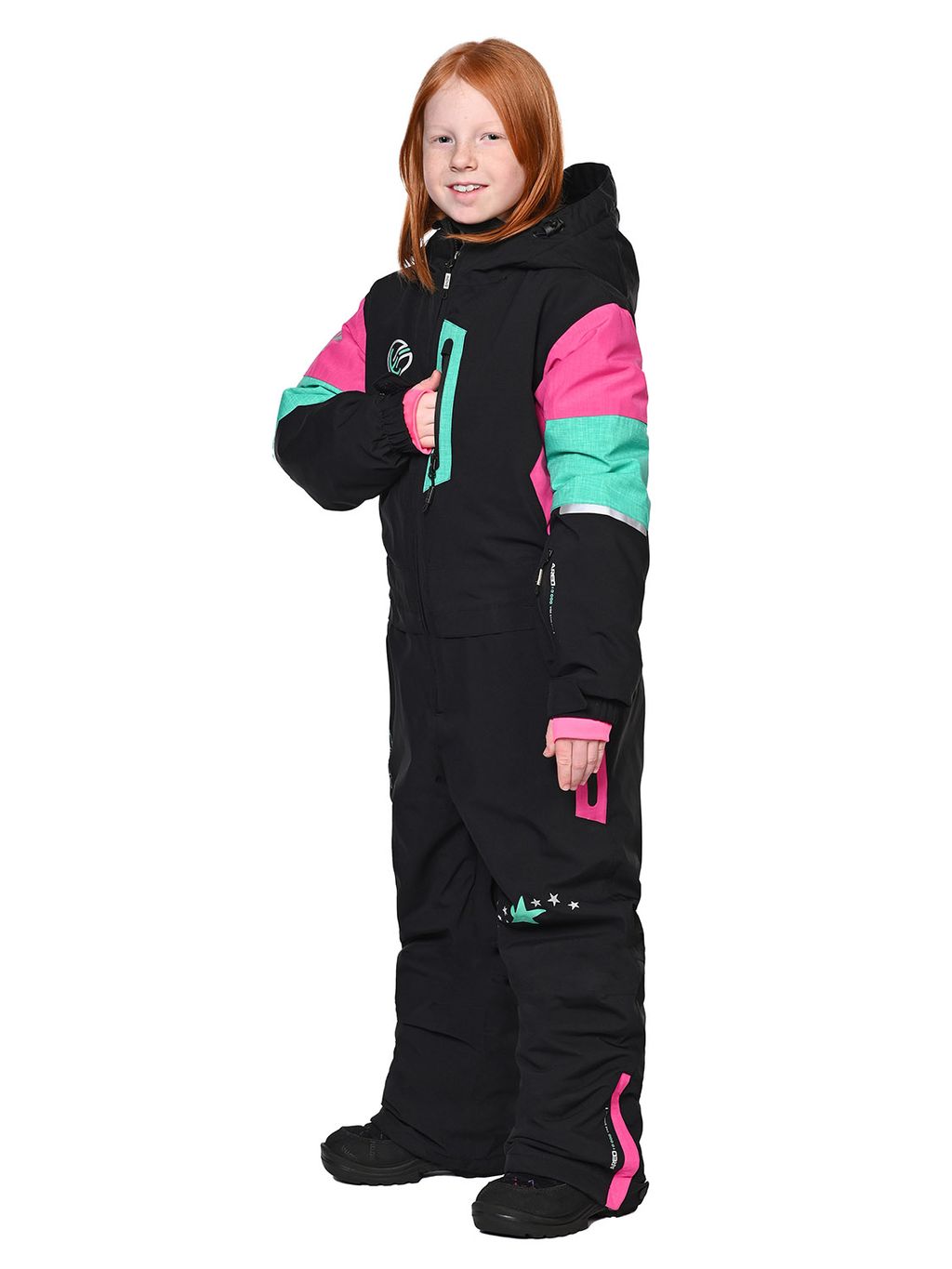 Комбинезон T-9080 Розово-черный