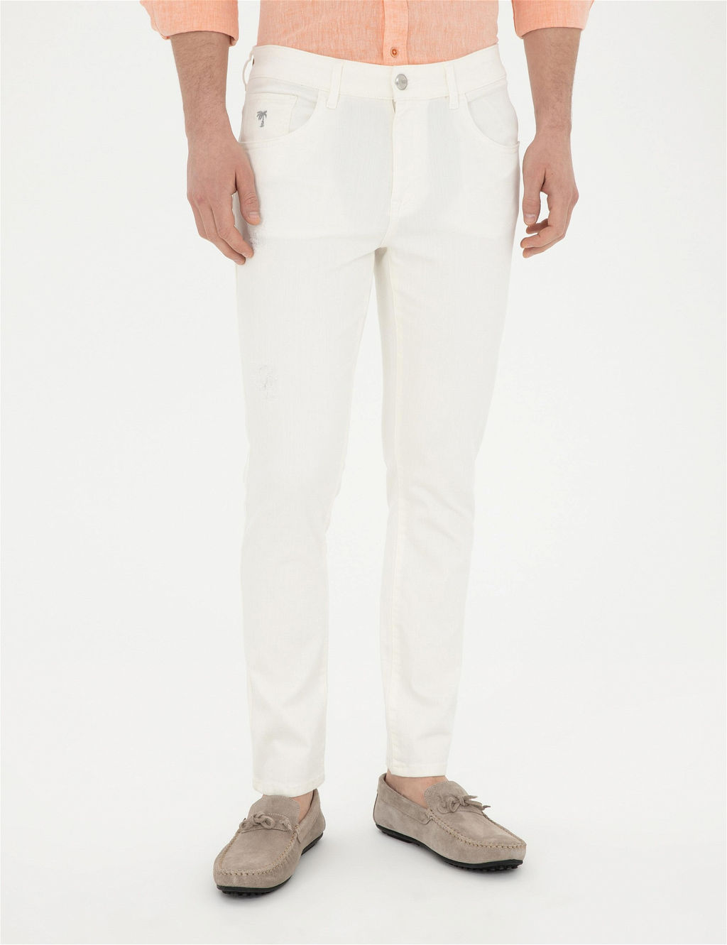 Ekru Slim Fit Jean Pantolon - Pierre cardin фото 2