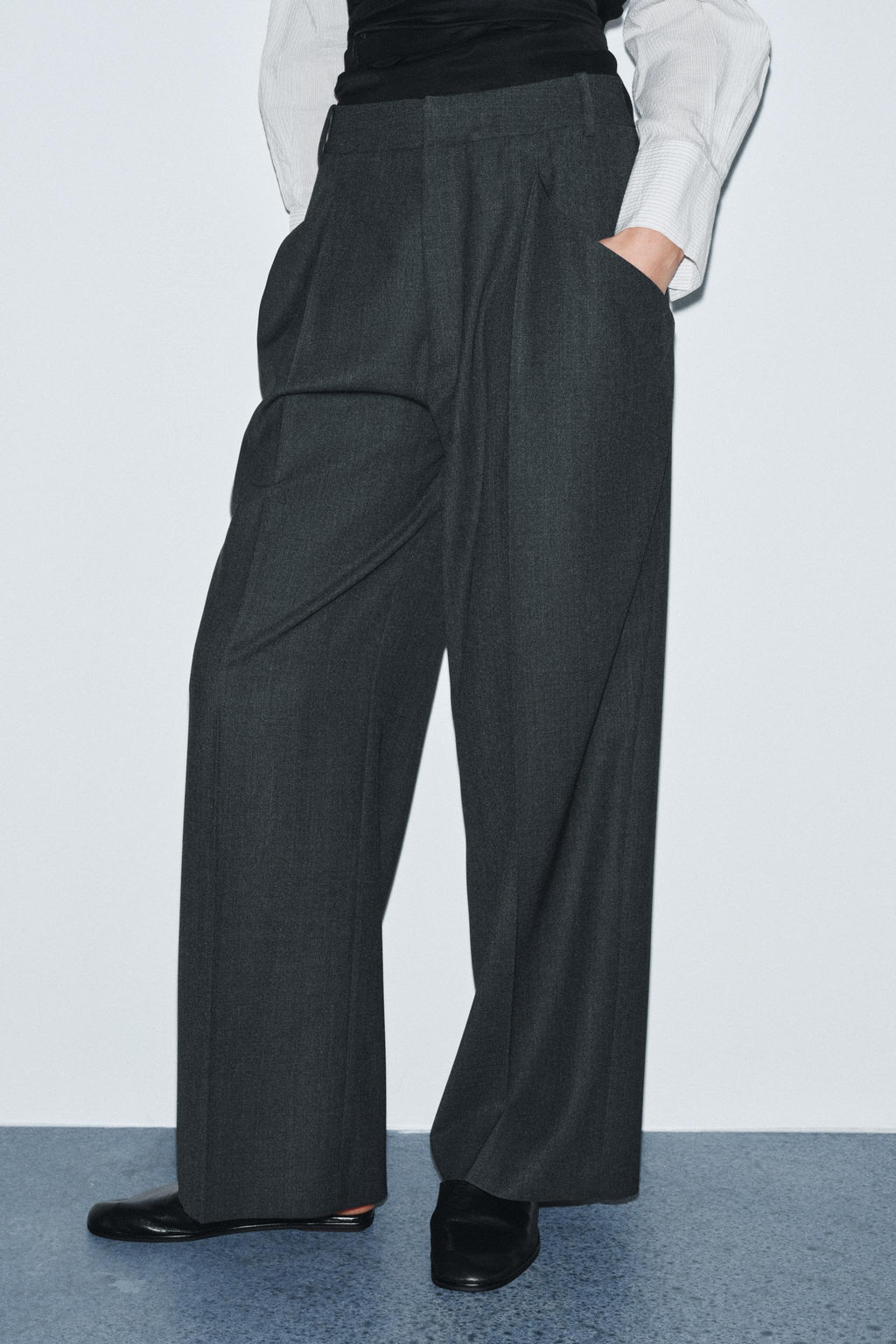 ZW COLLECTION LIMITED EDITION WOOL BLEND TROUSERS WITH POCKETS - Zara фото 2
