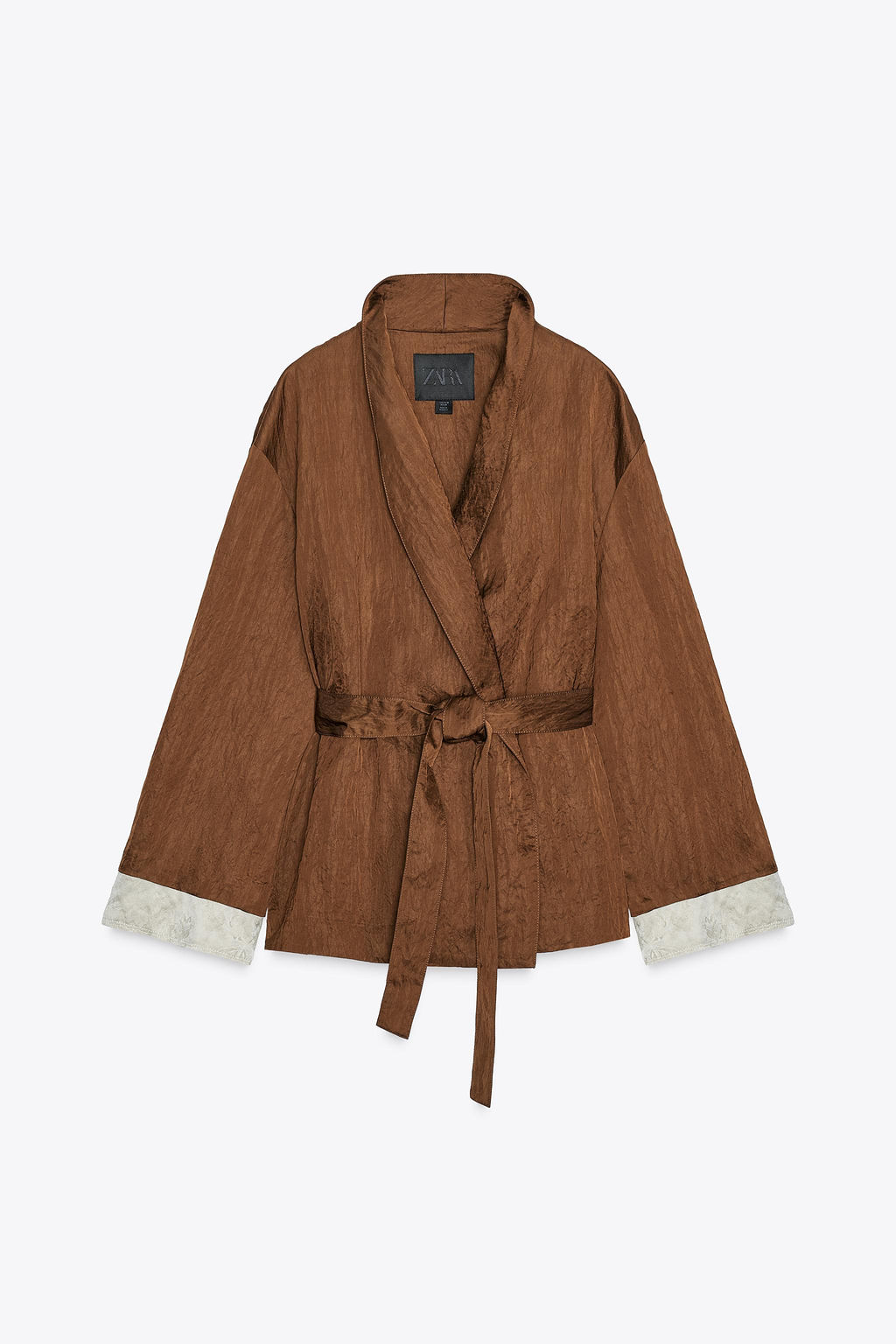 ZW COLLECTION JACQUARD KIMONO JACKET - Zara фото 4