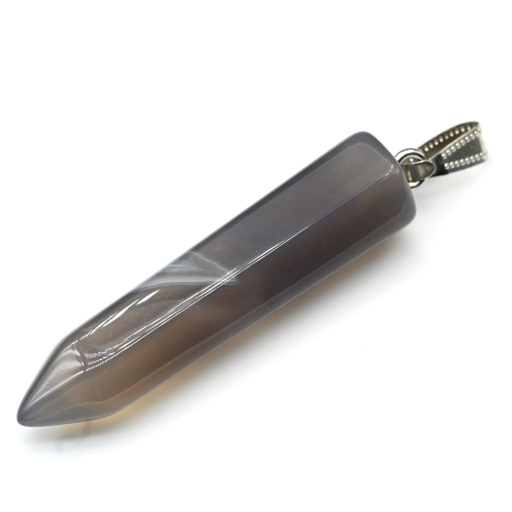 Подвеска из агата бразильского кристалл 11*48мм