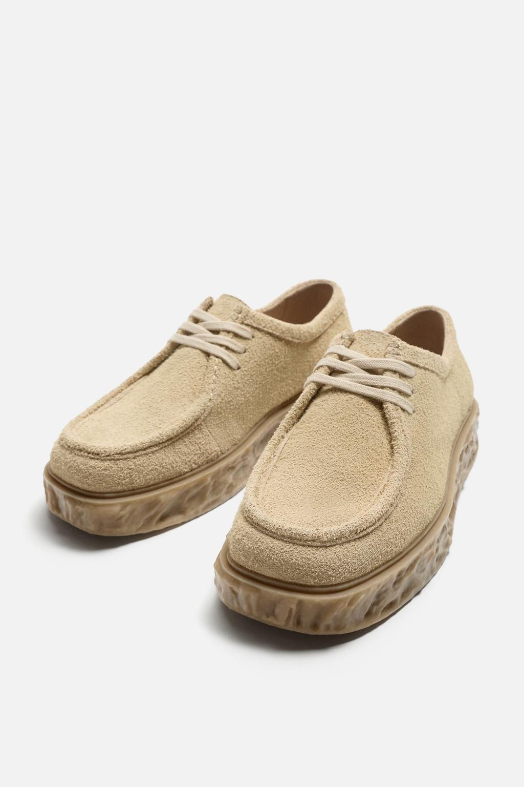 LEATHER SHOES WITH IRREGULAR SOLE - Zara фото 5