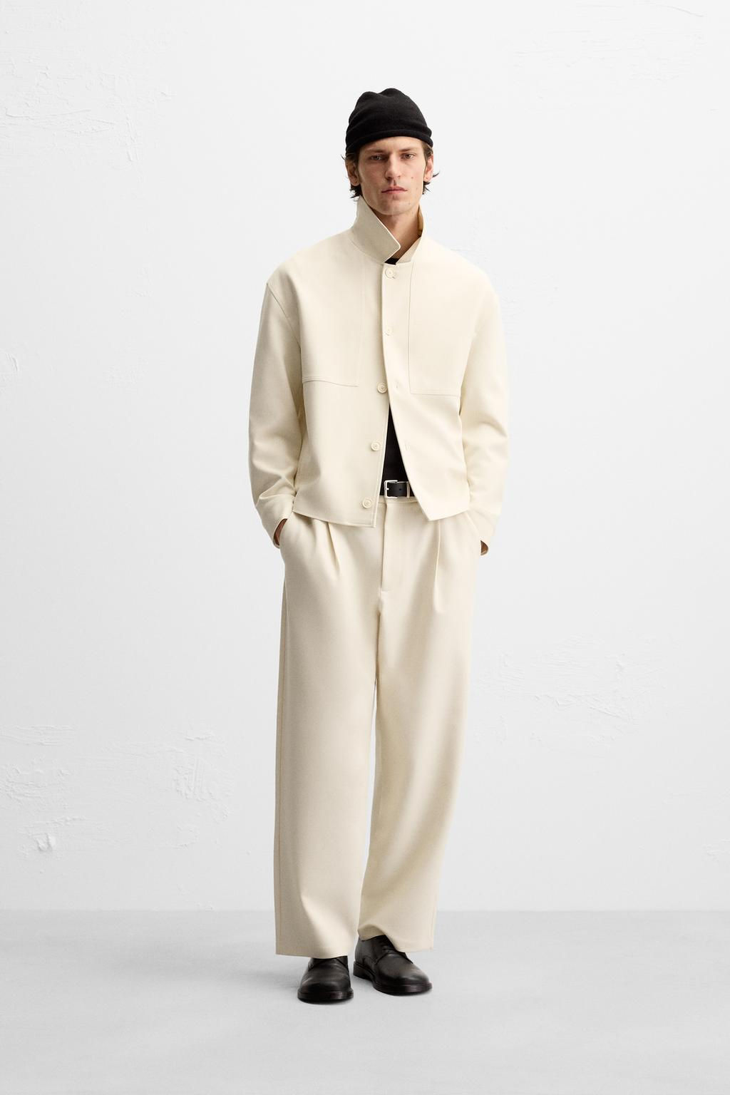 RELAXED FIT PLEATED TROUSERS - Zara фото 9