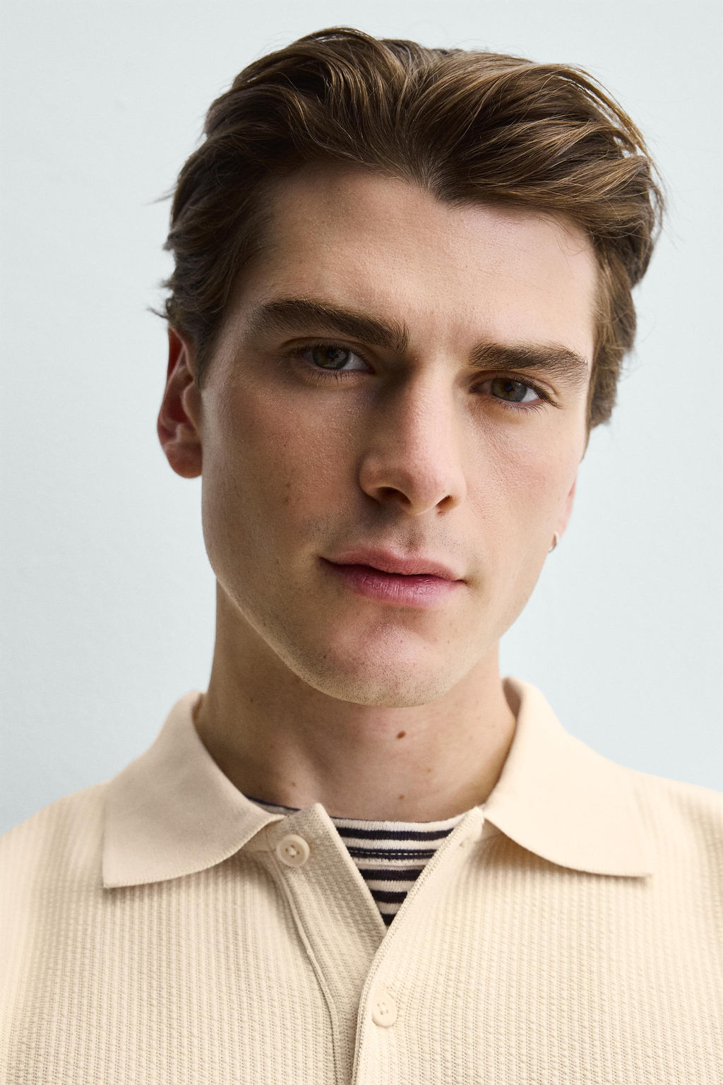 STRIPED TEXTURED POLO SHIRT - Zara фото 12