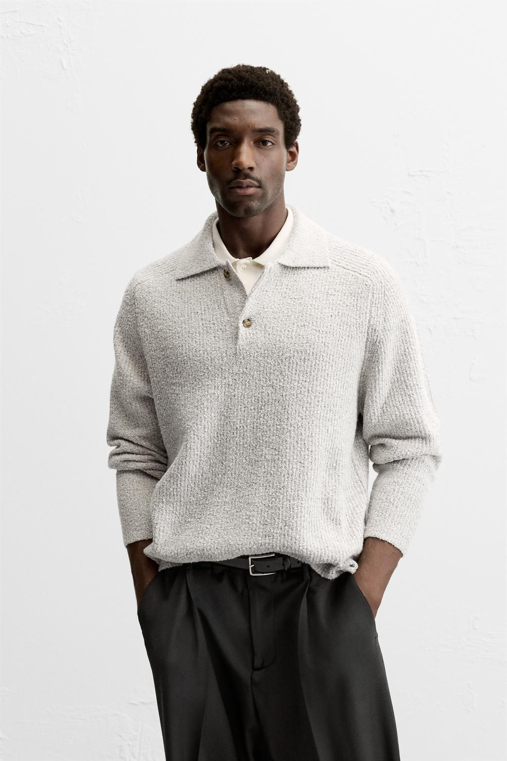BOUCLE TEXTURED POLO SHIRT - Zara фото 2