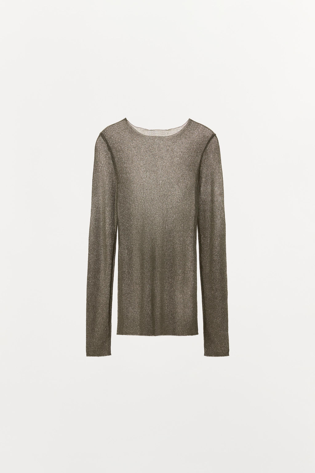 CAMISETA HILO METALIZADO / Dorado - Zara фото 4