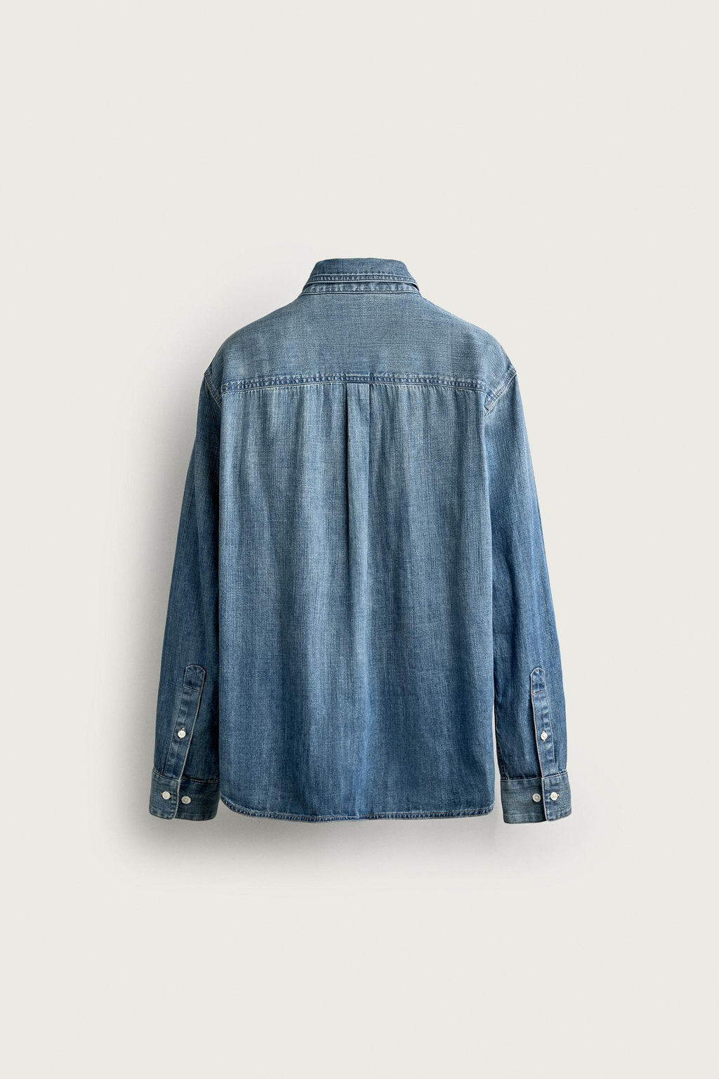 CAMISA DENIM REGULAR FIT / Azul claro - Zara фото 7