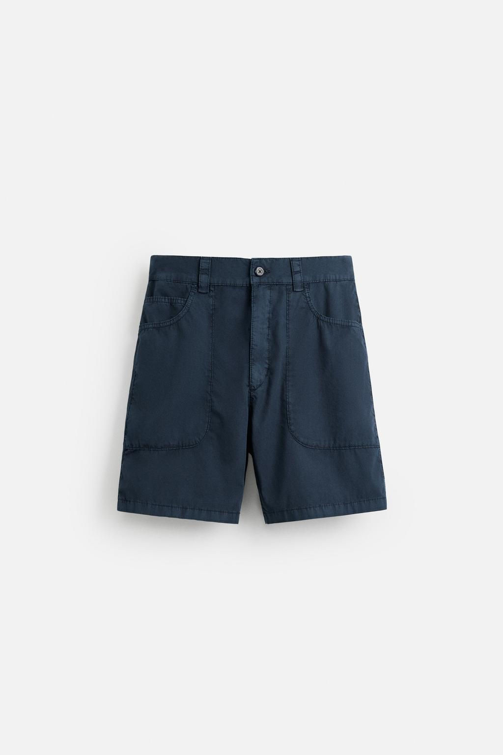 WASHED COTTON BERMUDA SHORTS - Zara фото 7
