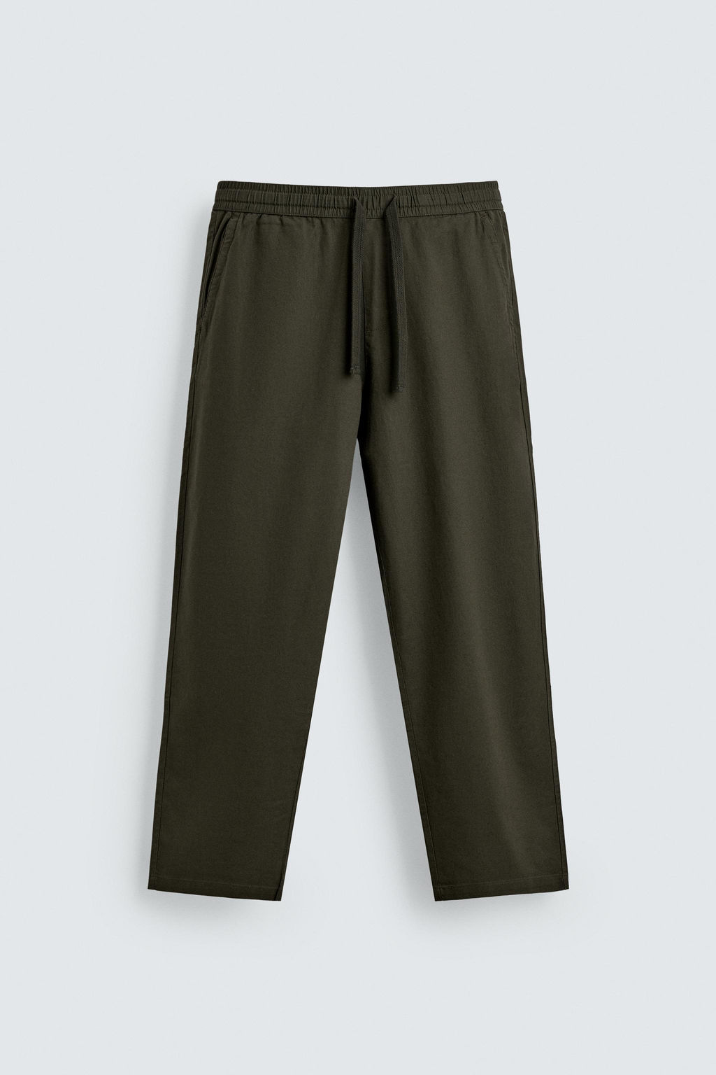 PANTAL?N RELAXED FIT ALGOD?N - LINO / Khaki oscuro - Zara фото 6