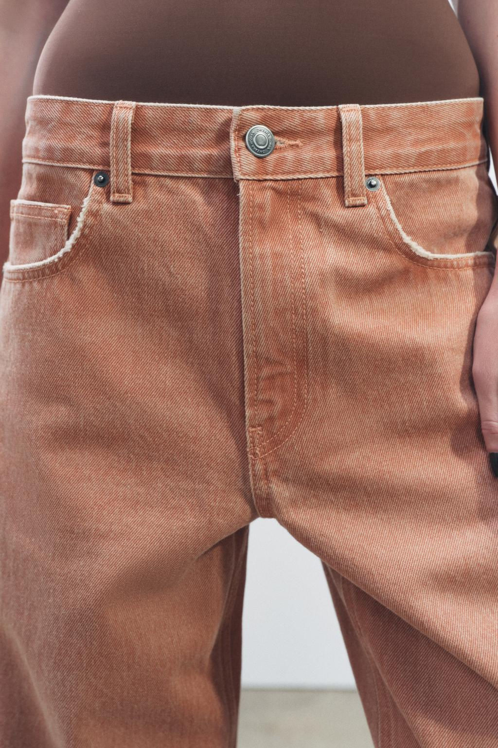 ZW COLLECTION STRAIGHT-LEG MID-RISE JEANS - Zara фото 2