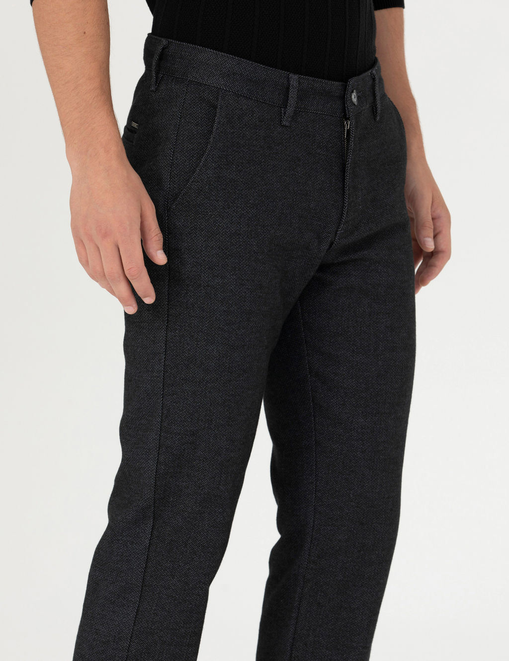 Antrasit Regular Fit Kanvas Pantolon