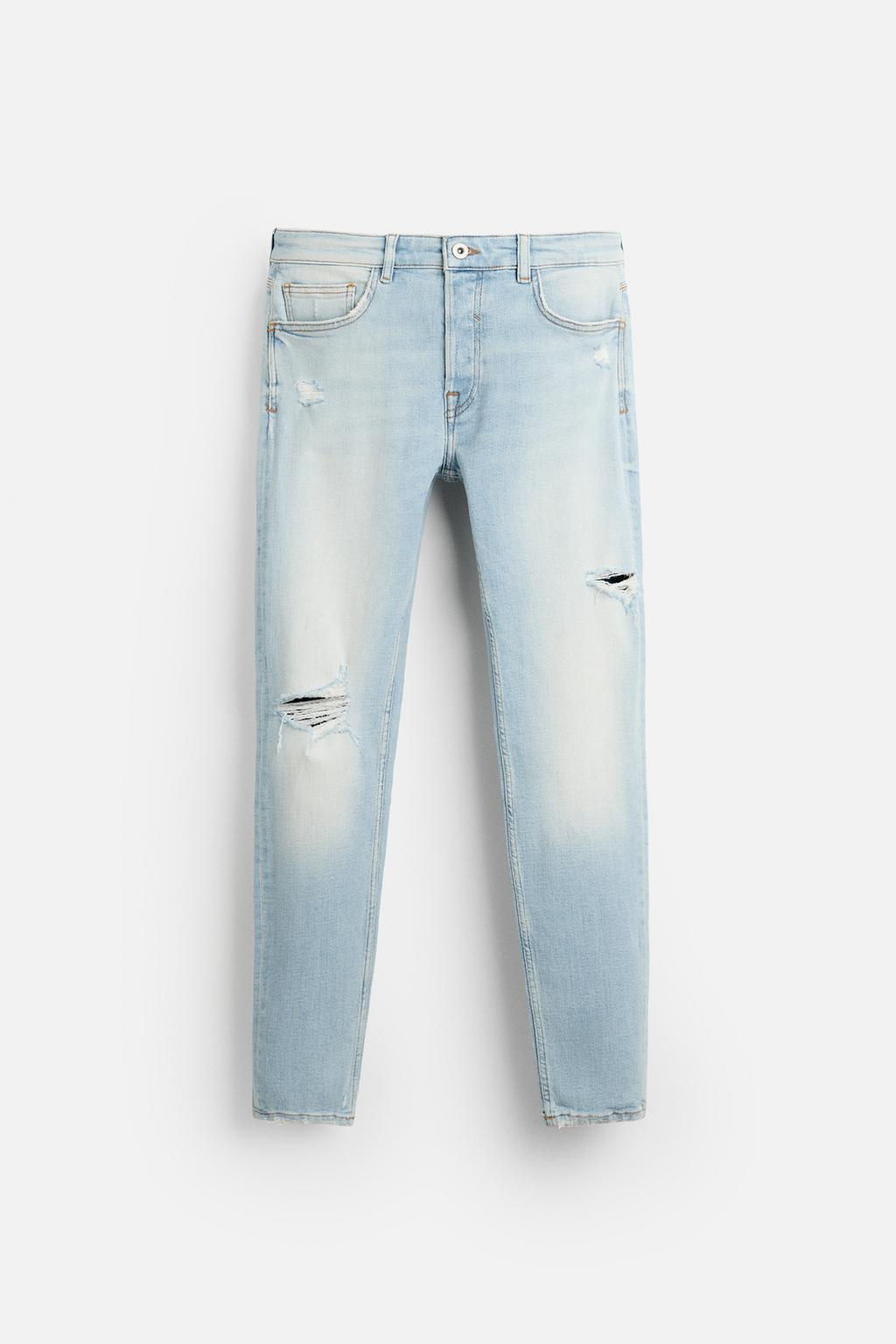 RIPPED SKINNY FIT JEANS - Zara фото 15