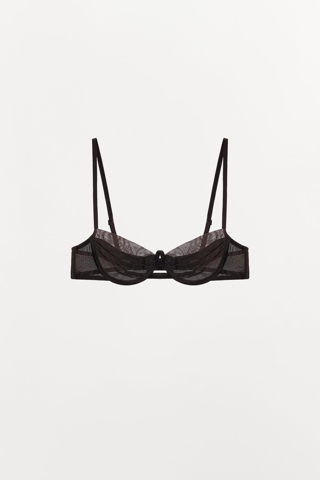 CONTRAST UNDERWIRED BRA WITH PLEATS - Zara фото 2