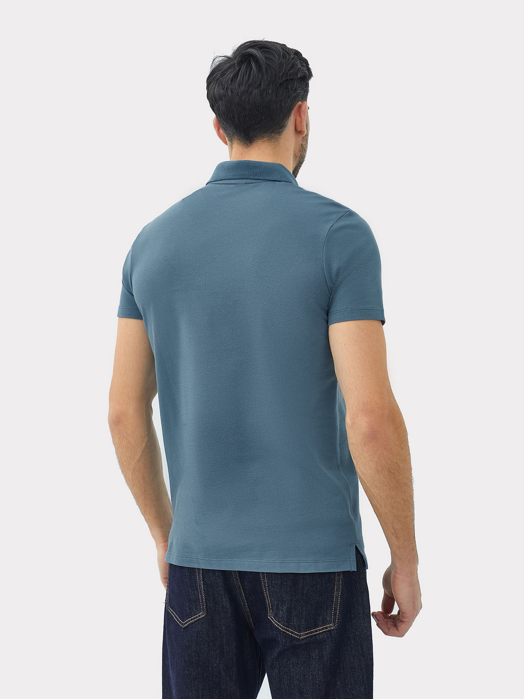 Поло мужское в зеленом цвете полынь 111834/1 - Mark formelle фото 3