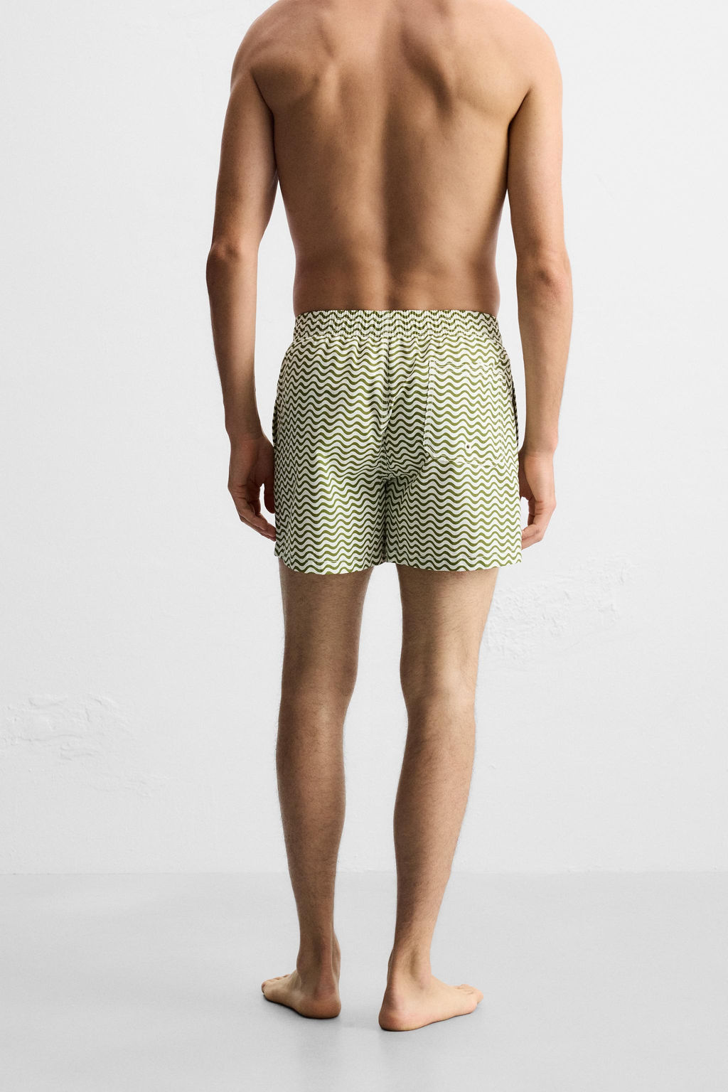 WAVY MID-LENGTH SWIMMING TRUNKS - Zara фото 4