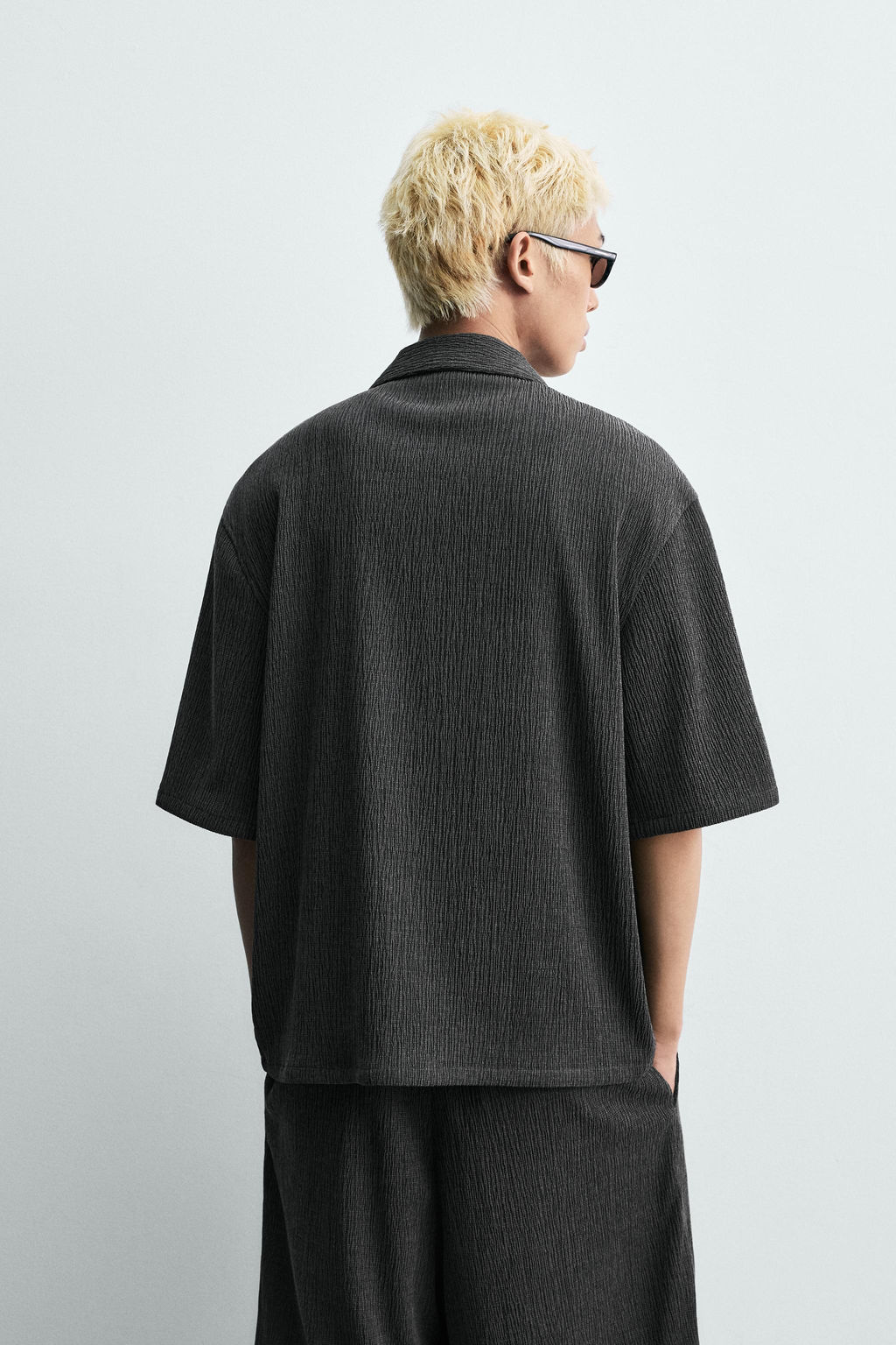CAMISA RELAXED FIT RELIEVE / Gris Antracita - Zara фото 3