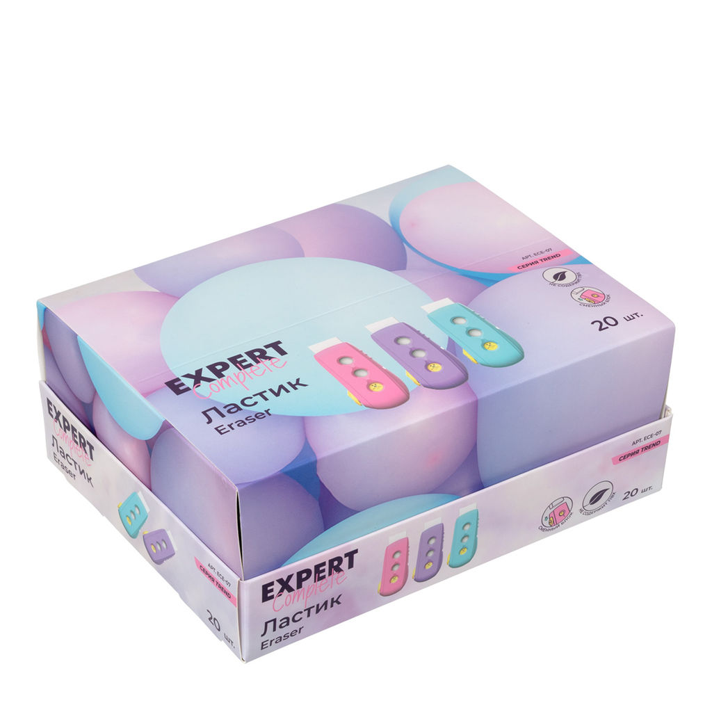 Expert Complete Trend Pastel Ластик выдвижной ECE-07 20 шт. ассорти  фото 9