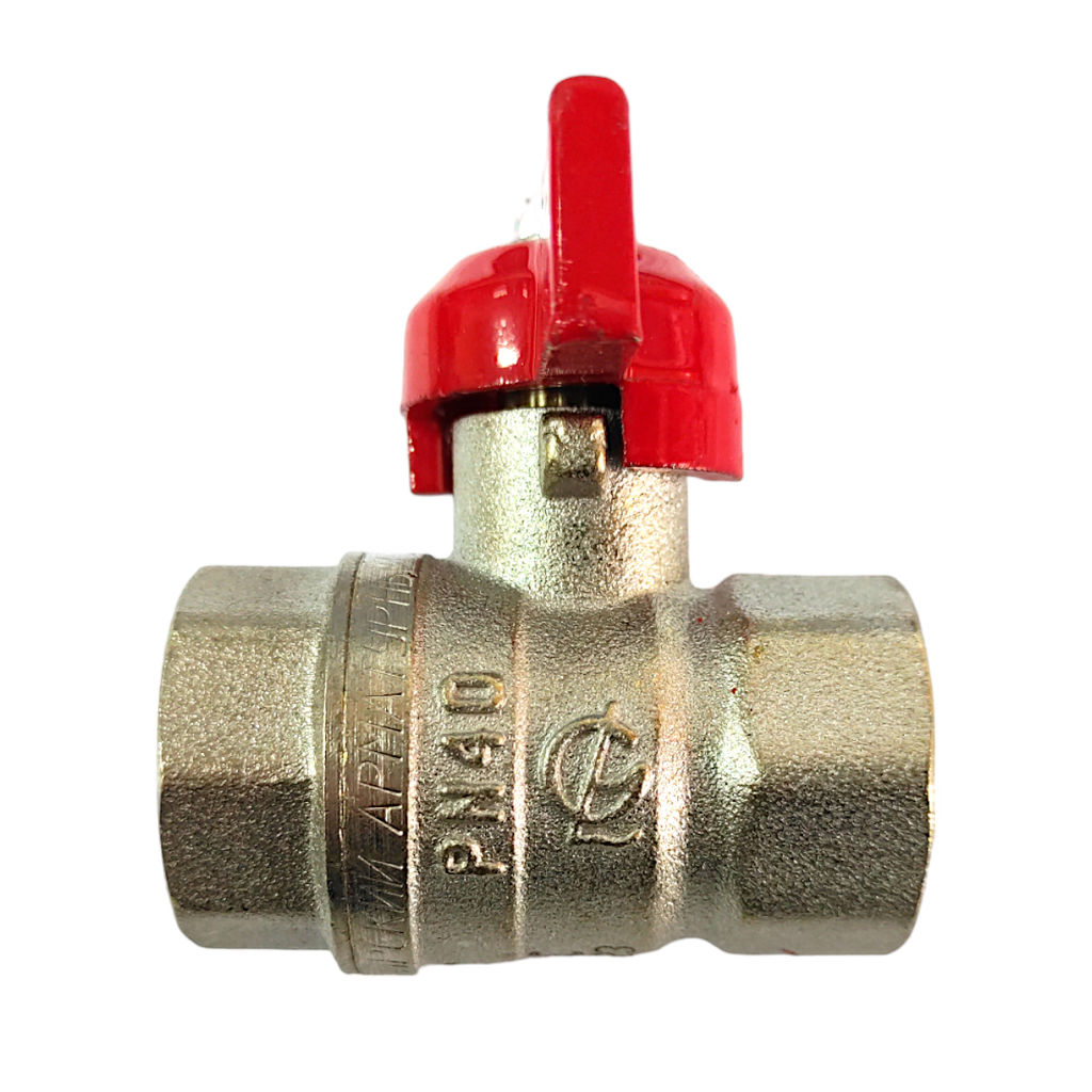 Кран шаровый для воды 1/2" г-г (латунь), бабочка