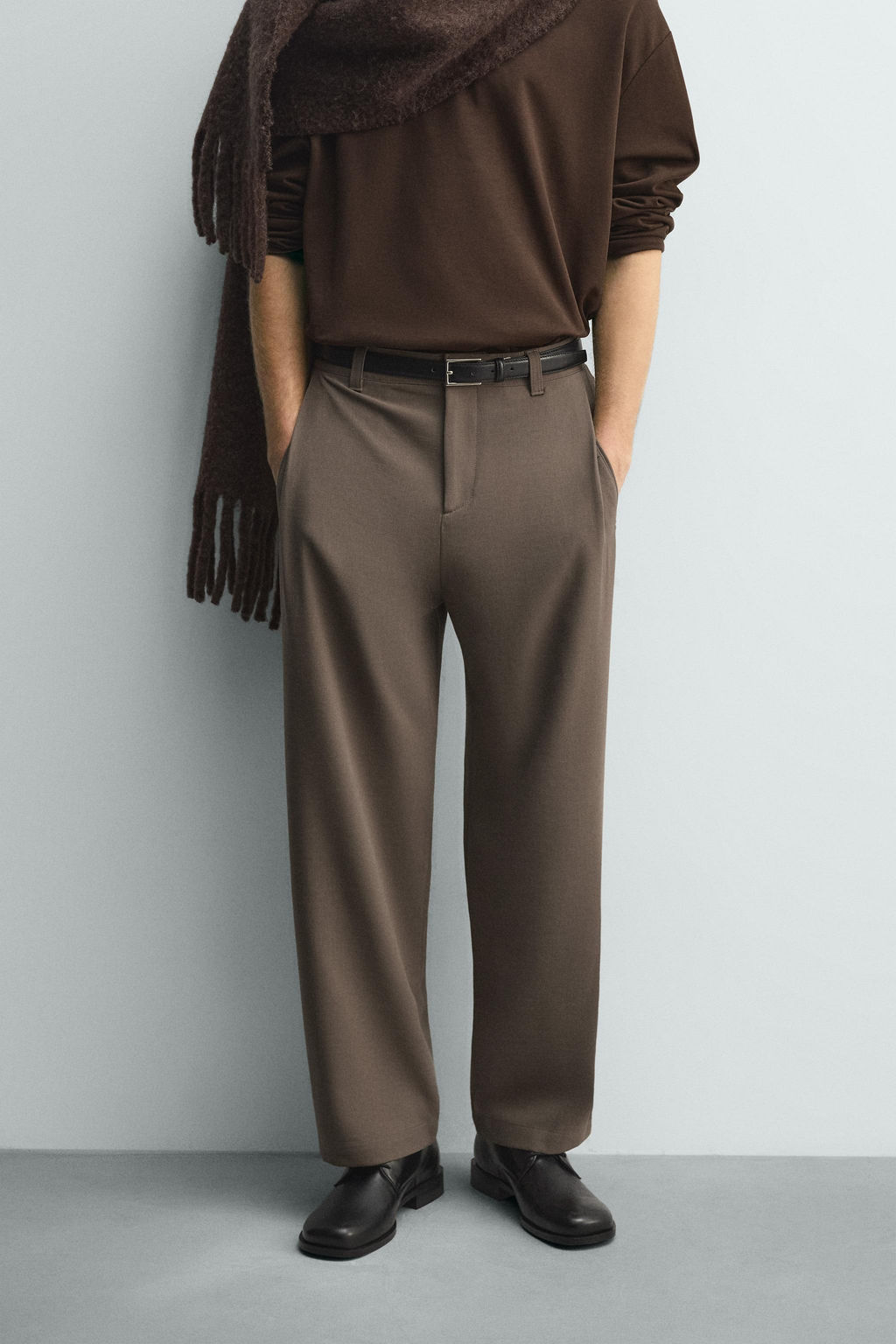 PLEATED RELAXED FIT TROUSERS - Zara фото 12