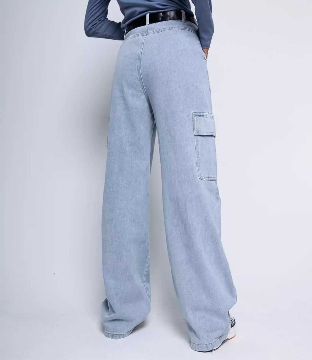 Джинсы #КТ7501, голубой