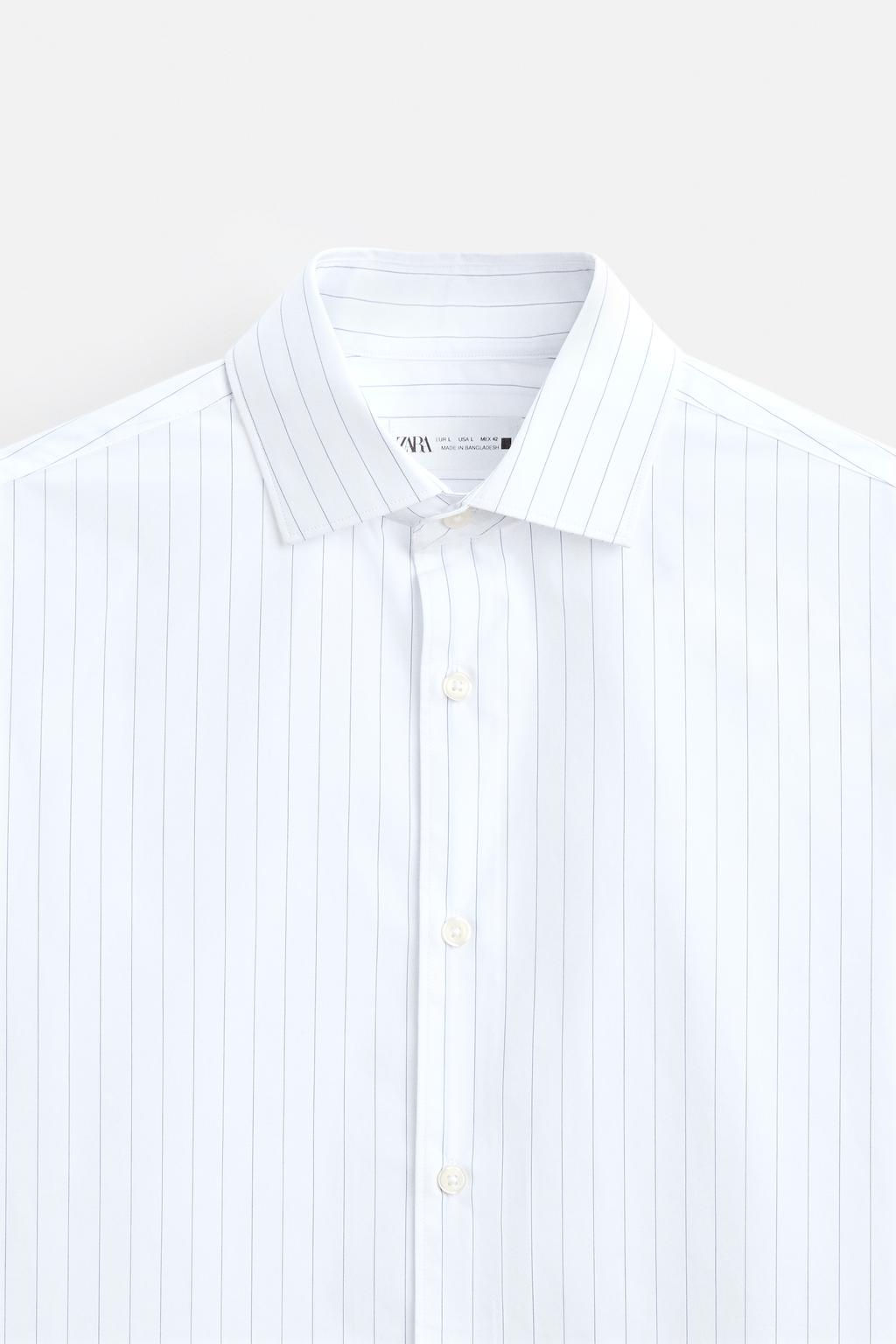 STRIPED EASY CARE SHIRT - Zara фото 8