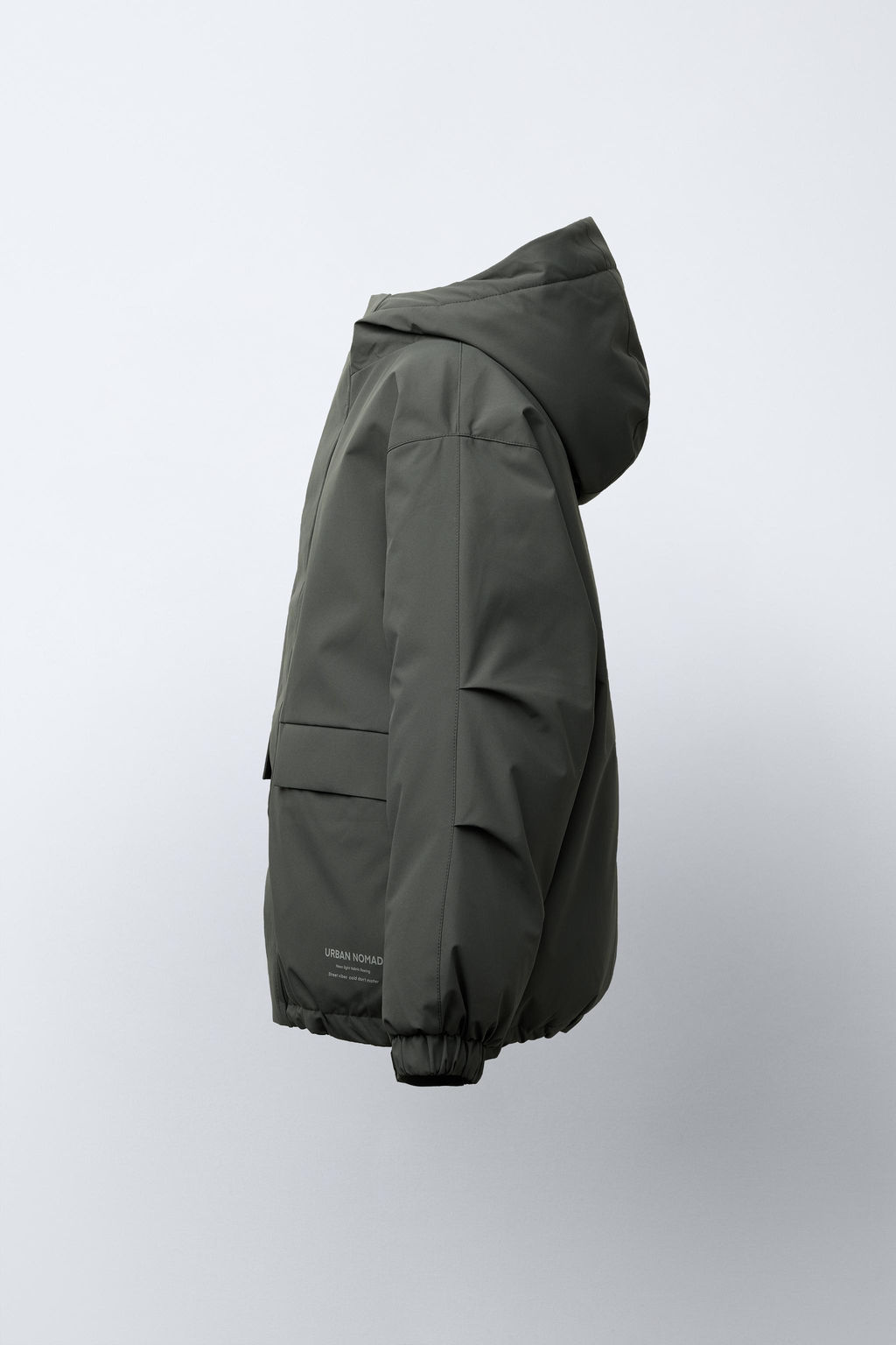 WATER-REPELLENT 50% FEATHER AND 50% DOWN PUFFER JACKET WITH LABEL