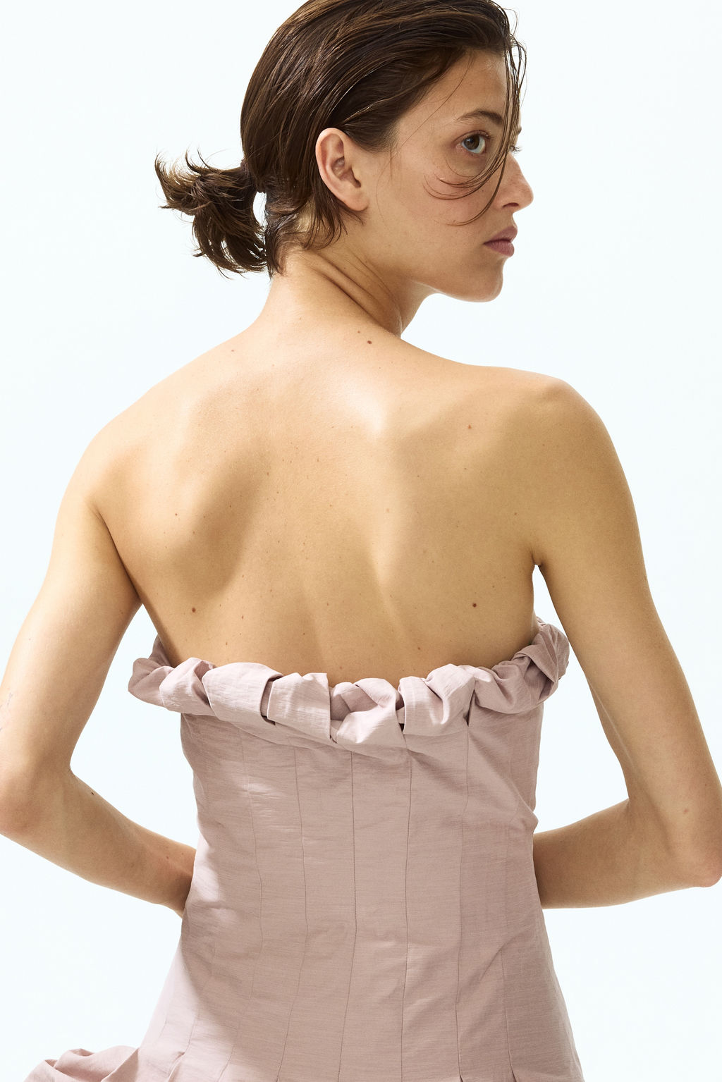 Vestido bandeau con bajo globo - H&m фото 5