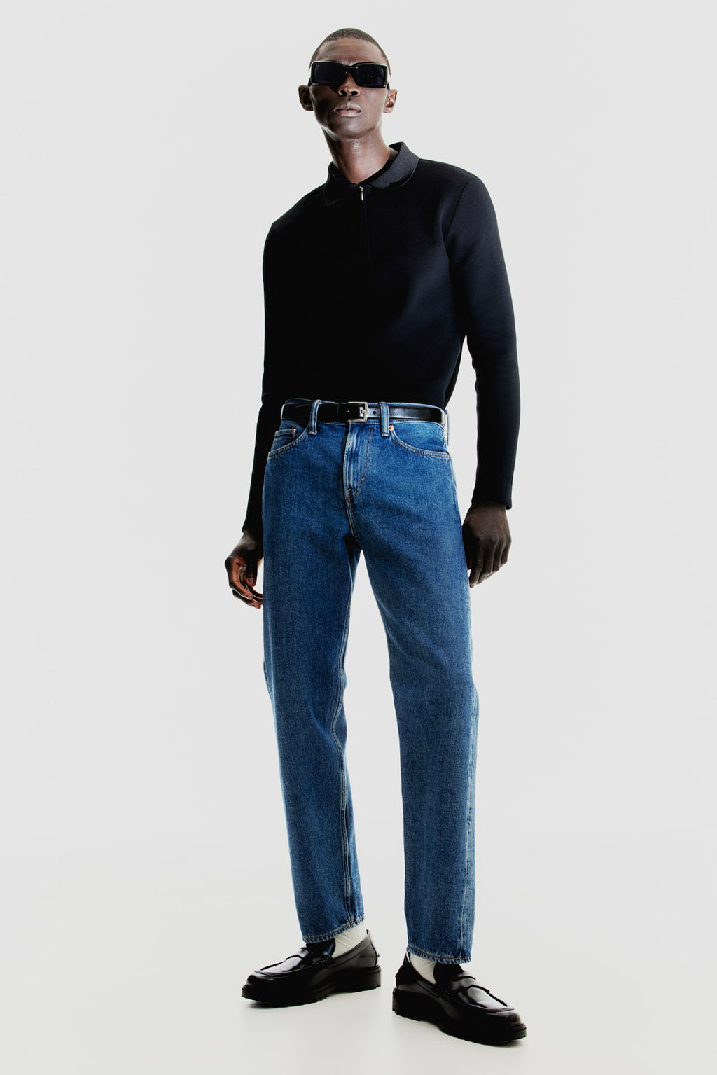 Polo efecto neopreno con media cremallera Slim Fit - H&m фото 2