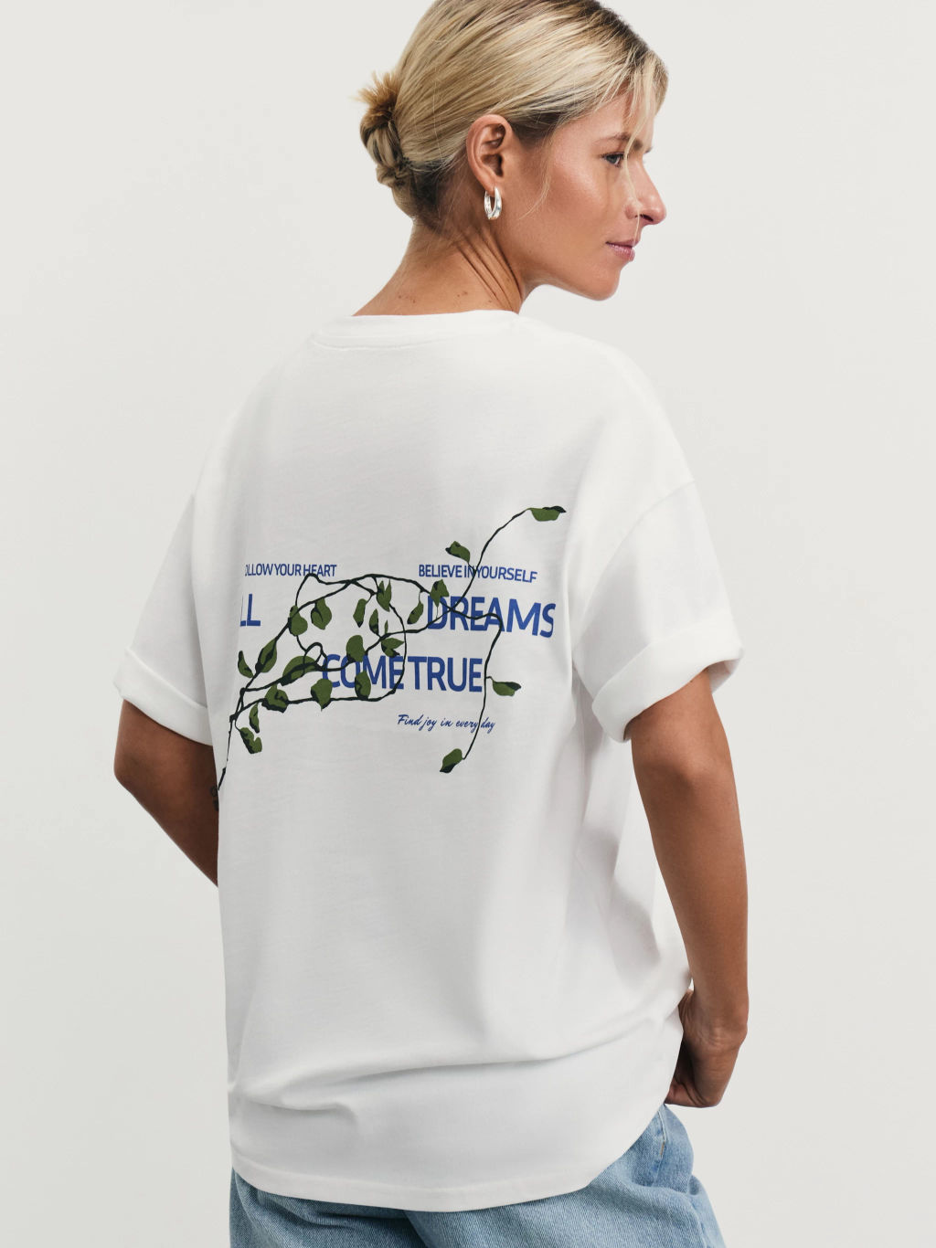 Футболка оверсайз с принтом / Zarina  фото 2