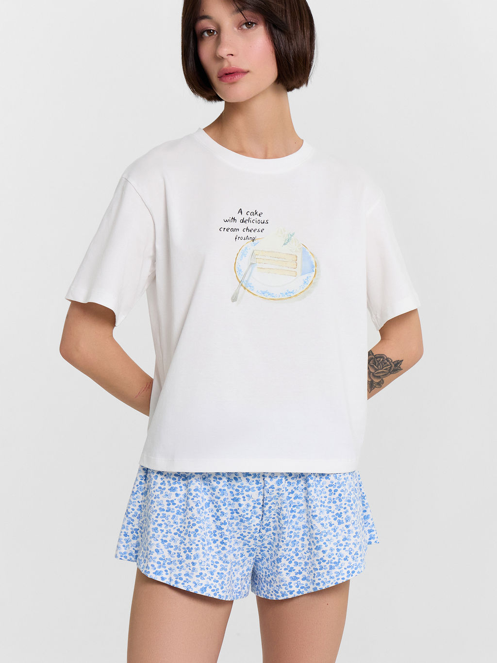 Комплект домашний женский: футболка и шорты - Mark formelle фото 9