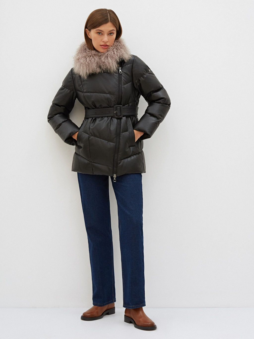 Conso/WDMPF 210527 - nero Пуховое Пальто фото 4