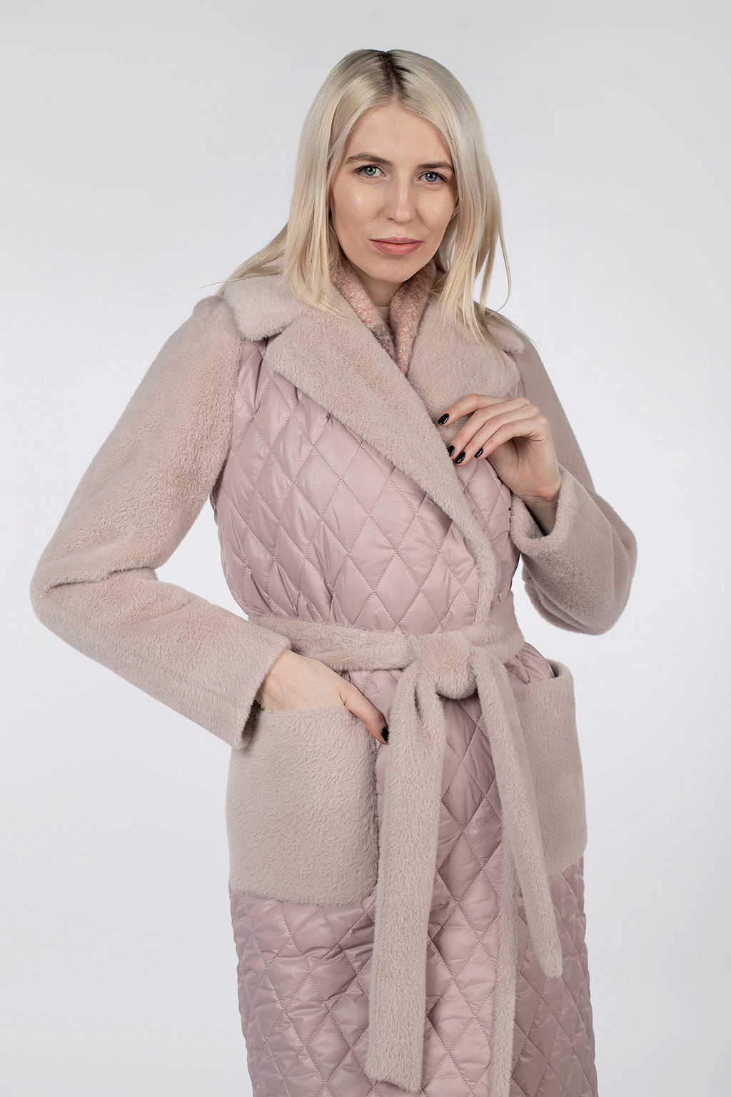 Пальто женское демисезонное (пояс) - El podio фото 9