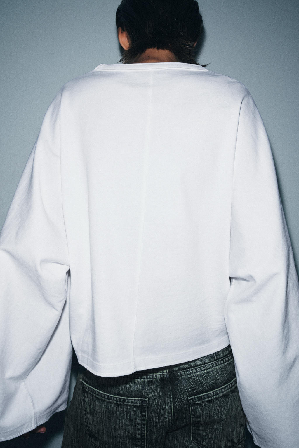 CAMISETA MANGA CAPA / Blanco - Zara фото 3