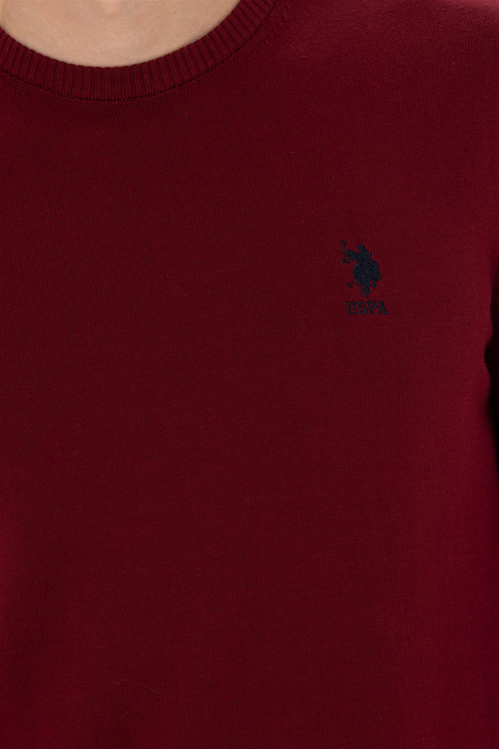 Мужской бордово-красный базовый свитер Неожиданная скидка в корзине - U.s. polo assn фото 7