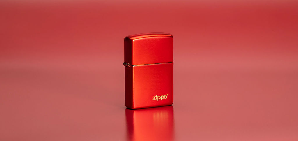 Зажигалка ZIPPO Логотип с металлизированным красным покрытием | Logo Metallic Red 49475ZL  фото 10