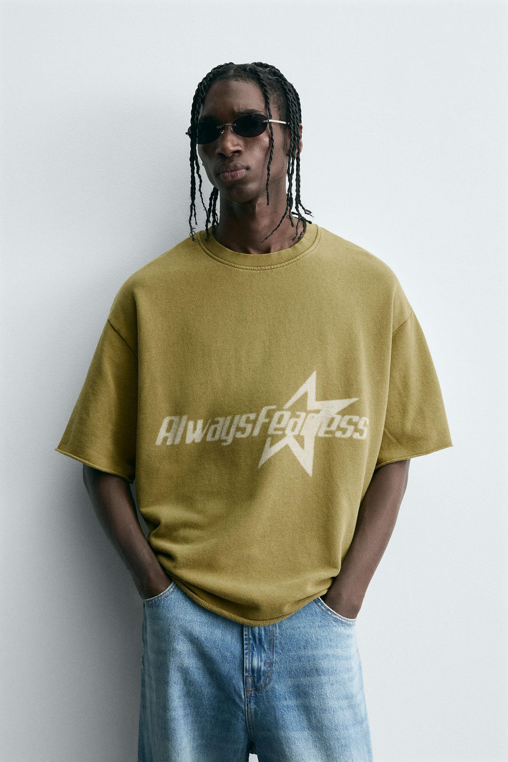 WASHED SWEATSHIRT WITH SLOGAN PRINT - Zara фото 2