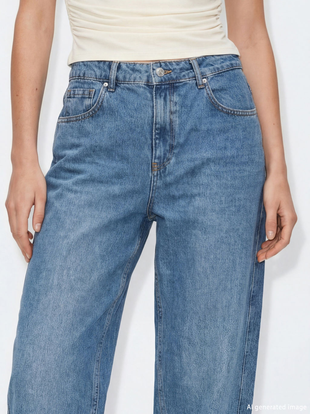 Barrel Fit Kad?n Jean Pantolon