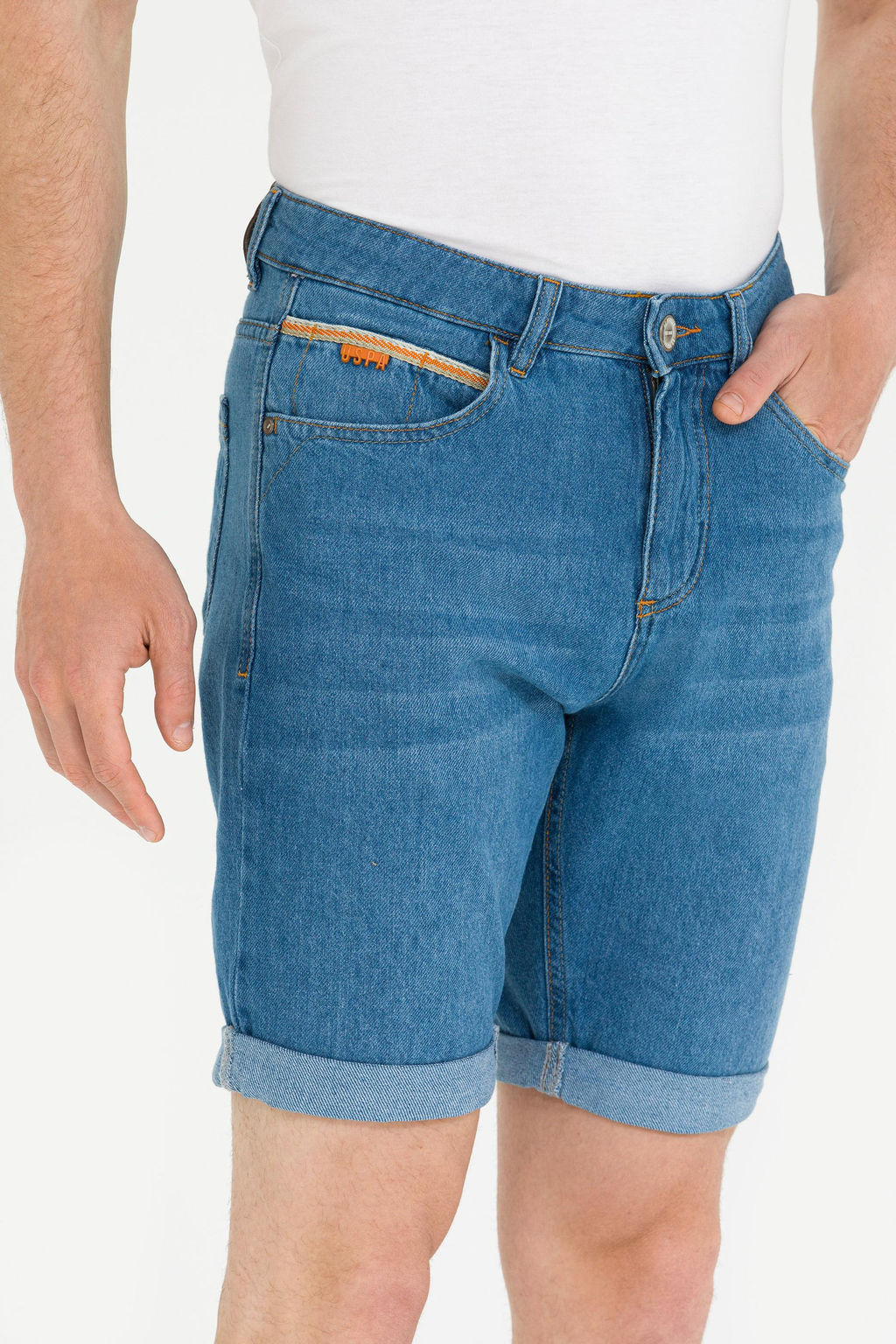 Мужские синие джинсовые шорты - U.s. polo assn фото 5