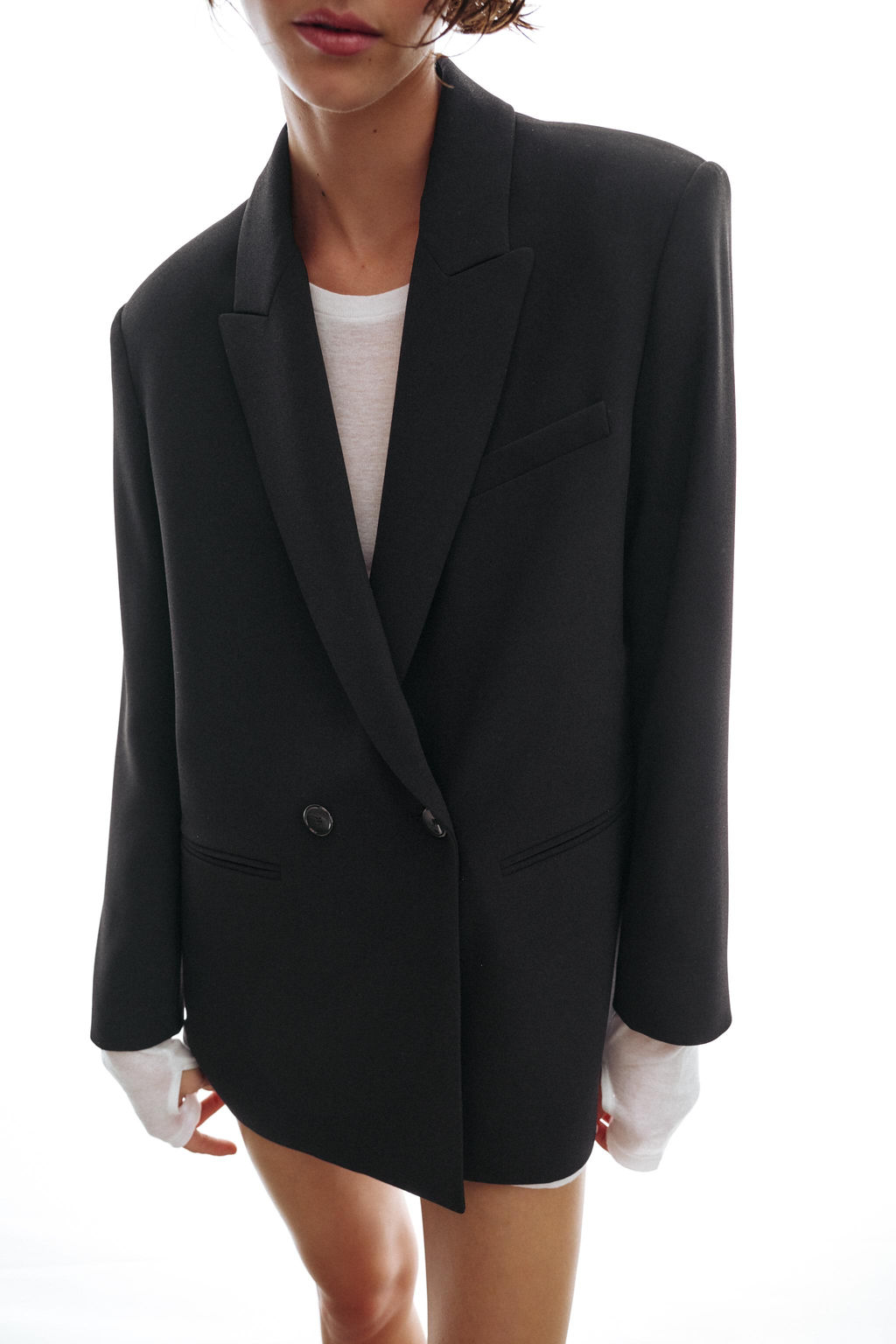 BLAZER CRUZADA OVERSIZE / Negro - Zara фото 4