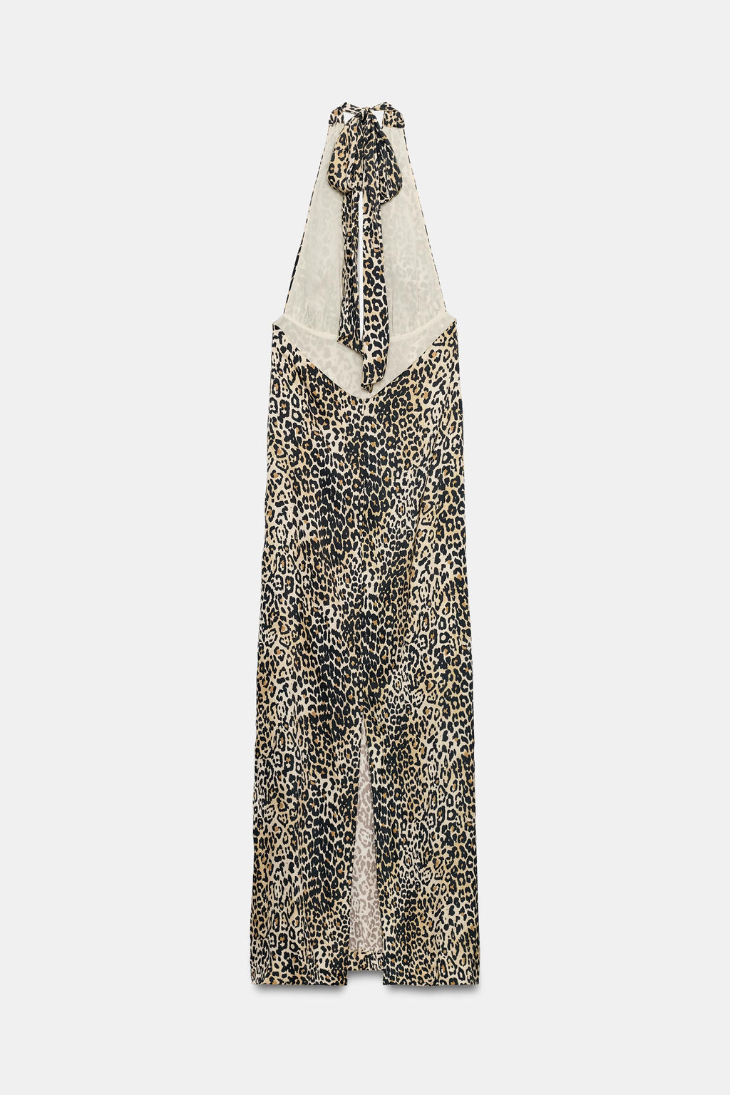 VESTIDO HALTER SATINADO ESTAMPADO ANIMAL / Leopardo - Zara фото 7