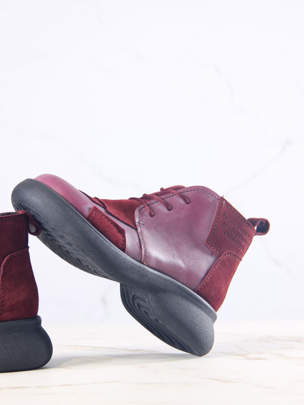 Ботинки 305.927bl.Вакса бордо+бордо замша/мех