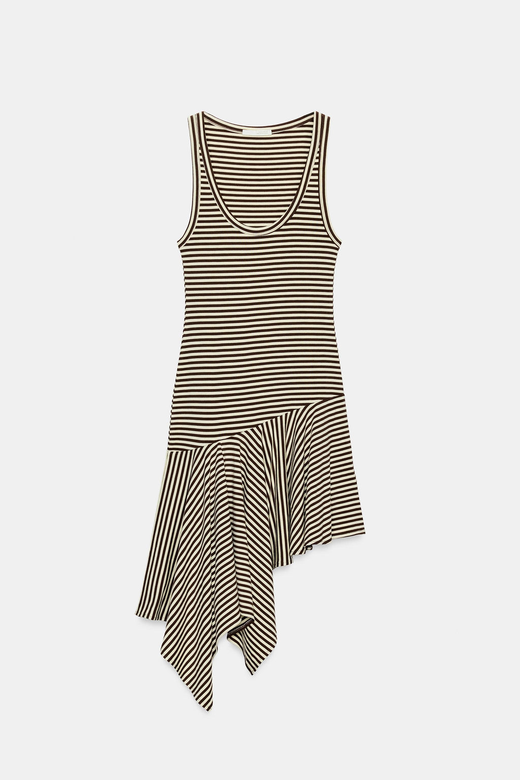 VESTIDO MIDI ASIM?TRICO RAYAS / rayas - Zara фото 5