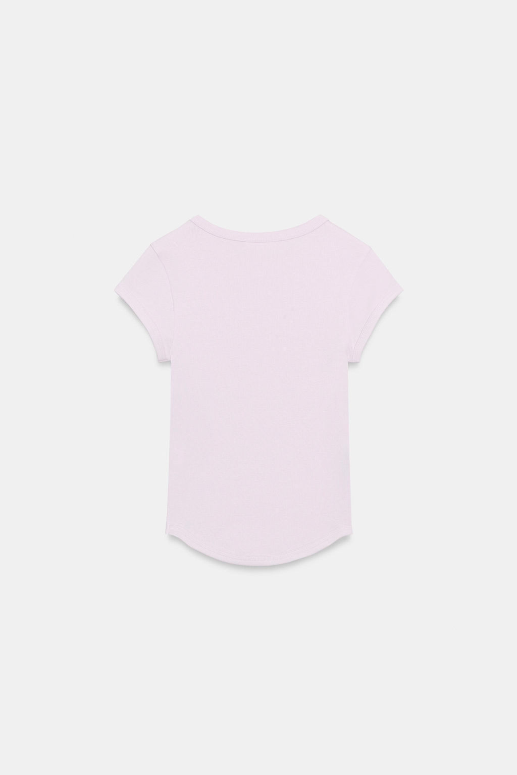 CAMISETA RIB MANGA CORTA / Lila - Zara фото 7