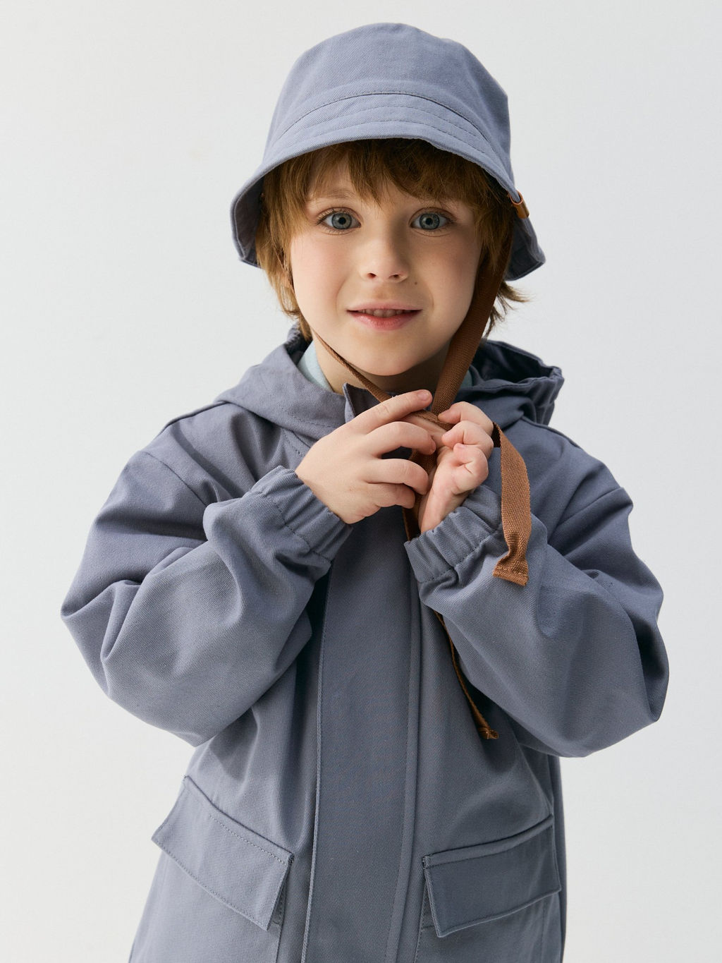 Панама хлопковая Графит - Bungly фото 5