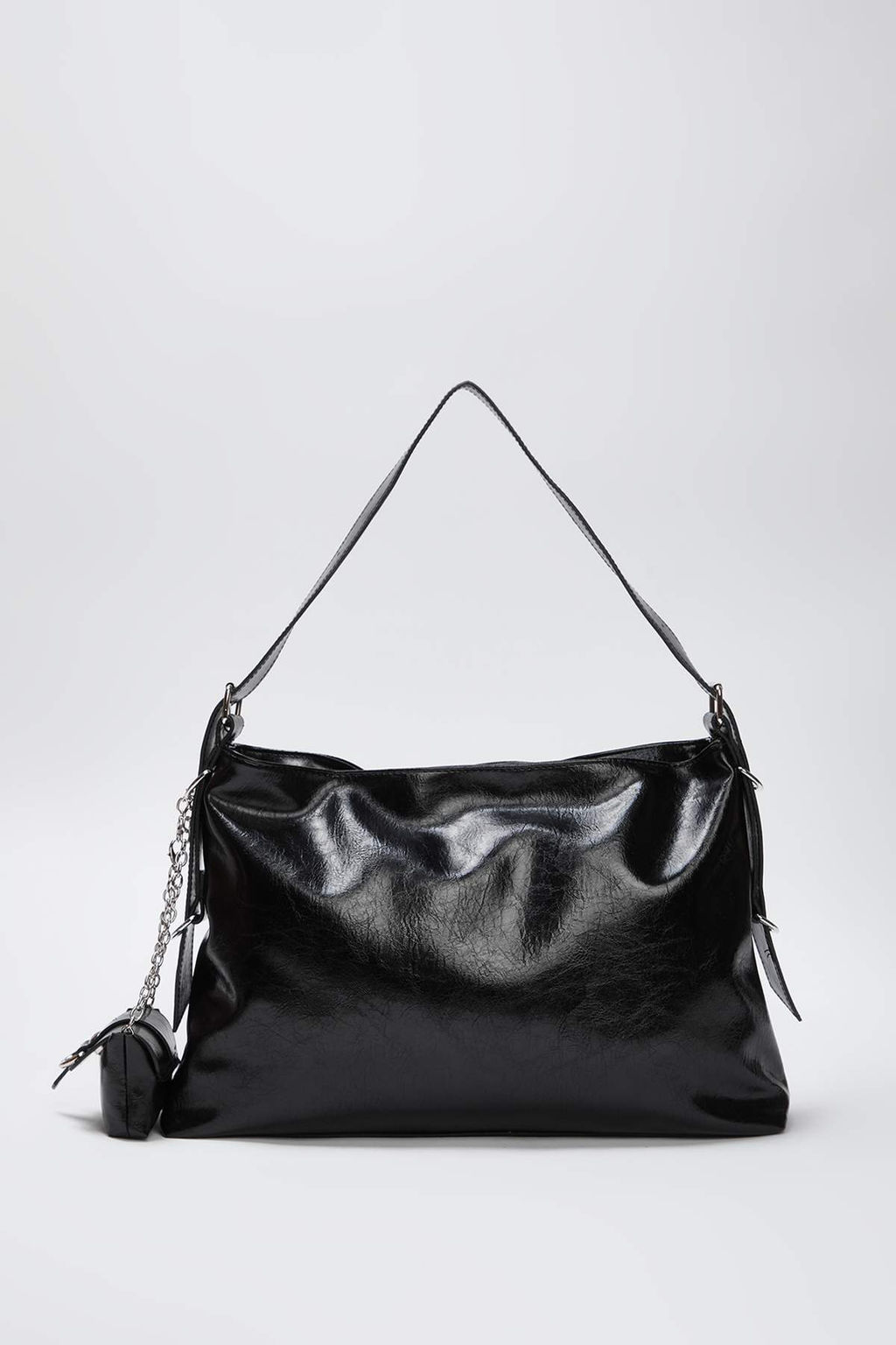 Siyah K?r?s?k Suni Deri Kemer Tokal? Kese Kad?n Omuz Cantas? TAKAW26OC00046