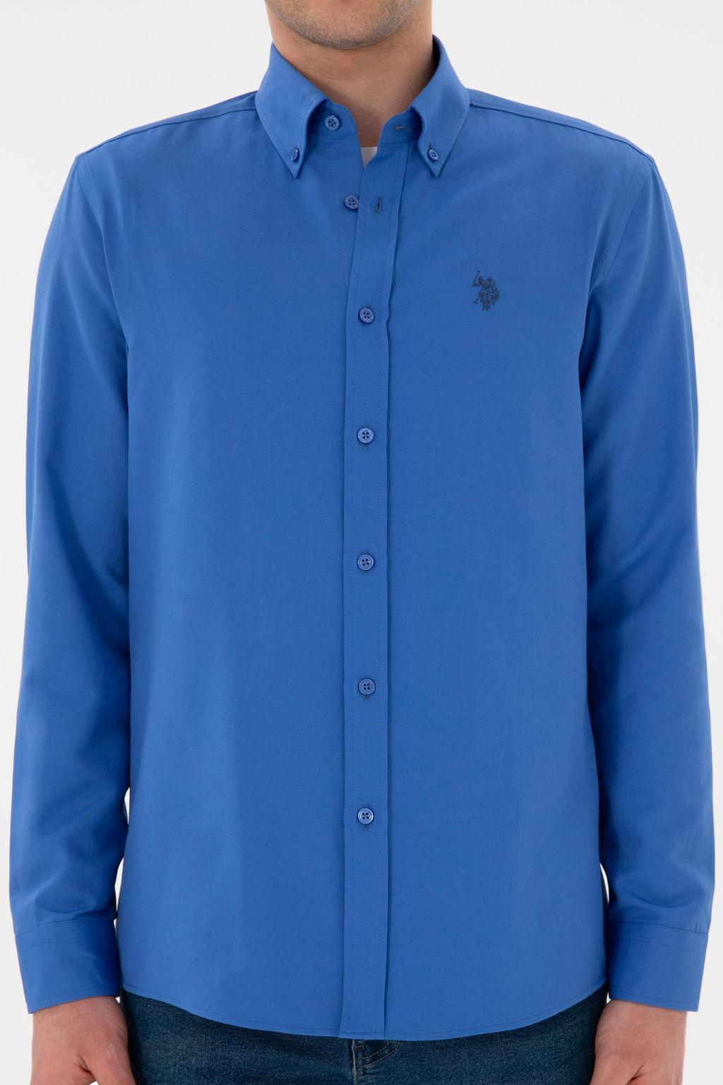 Erkek _ndigo Uzun Kollu Basic G_mlek Sepette S_rpriz _ndirim - U.s. polo assn фото 6