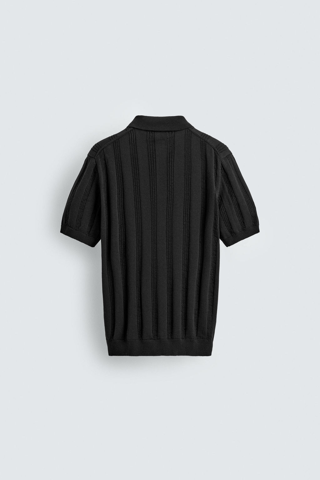 POLO PUNTO REGULAR FIT ESTRUCTURA / Negro - Zara фото 8