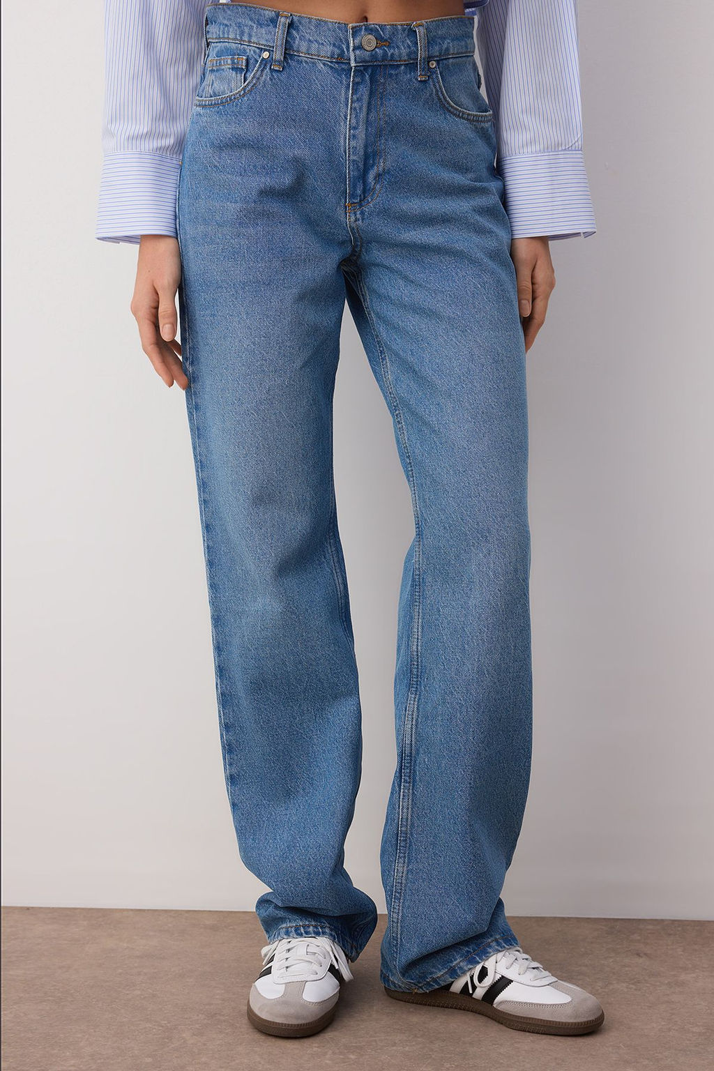 TRENDYOLMILLA Mavi Dusuk Bel Wide Leg Jeans TWOAW23JE00566  фото 4