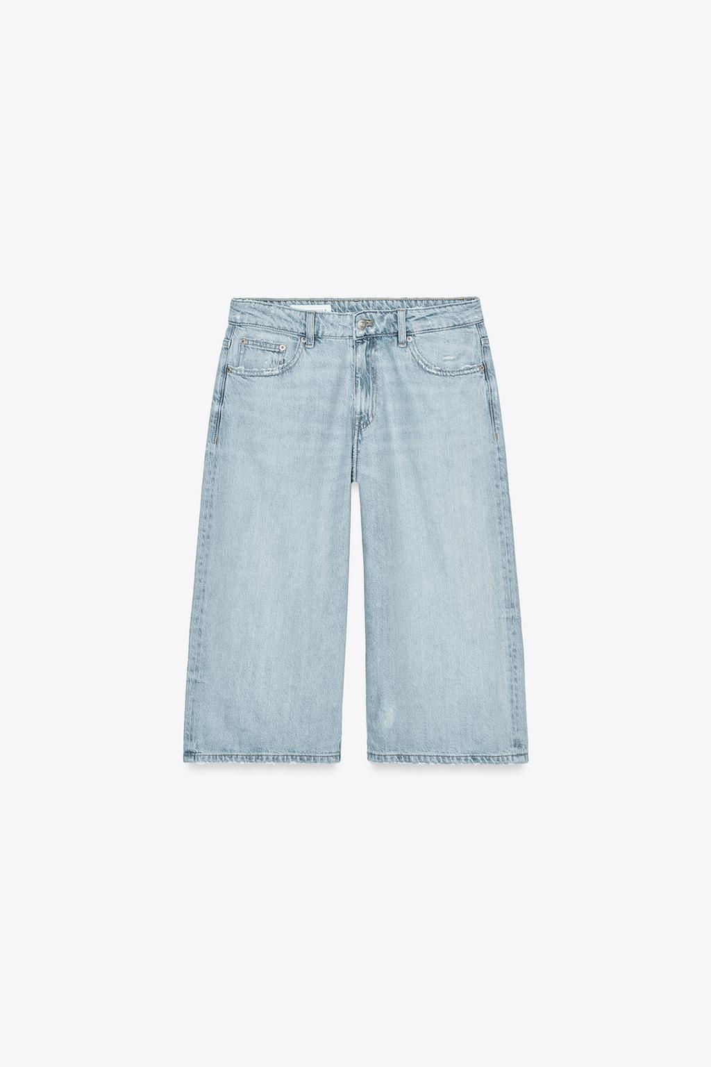 LOW-RISE DENIM JORTS - Zara фото 6