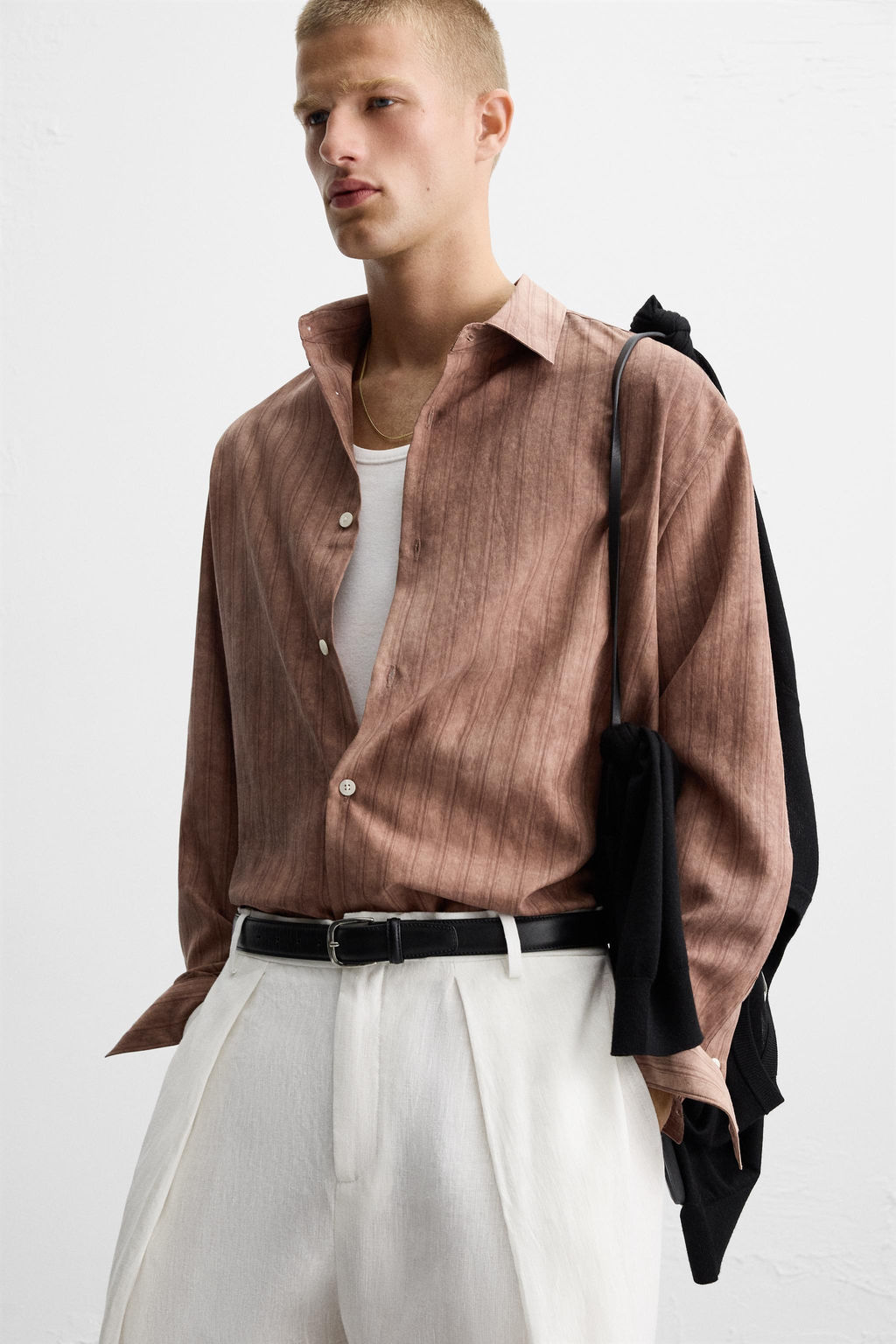 WASHED EFFECT STRIPED SHIRT - Zara фото 5